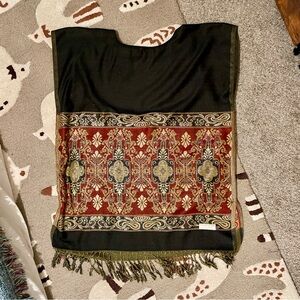 Pashmina Tunic 100% Cashmere Bohemian Poncho - Oversized Fit